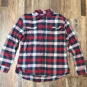Jachs Men’s XLT Red and Blue Plaid Casual Cotton Shirt